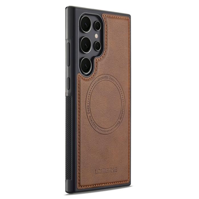 LC.imeeke - LC.IMEEKE Samsung Galaxy S25 Ultra Fodral Äkta läder - Brun