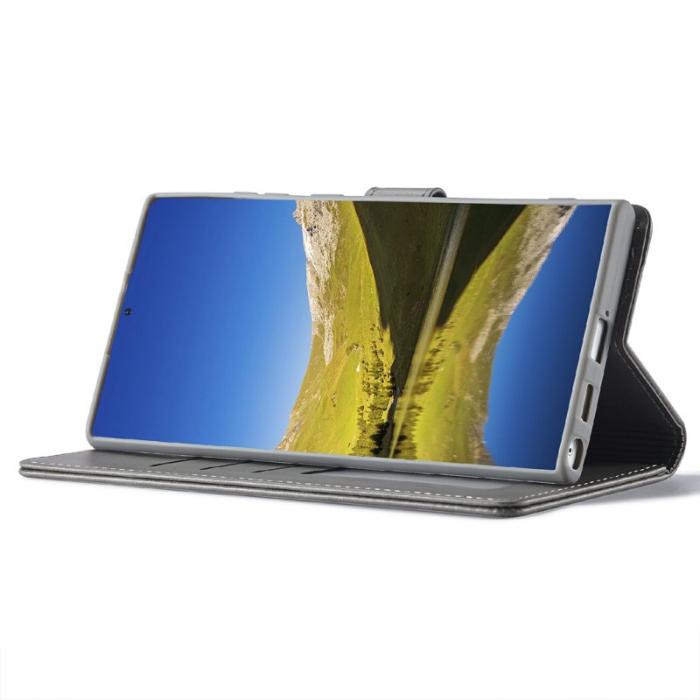 LC.imeeke - LC.IMEEKE Samsung Galaxy S25 Ultra Fodral Äkta läder - Grå