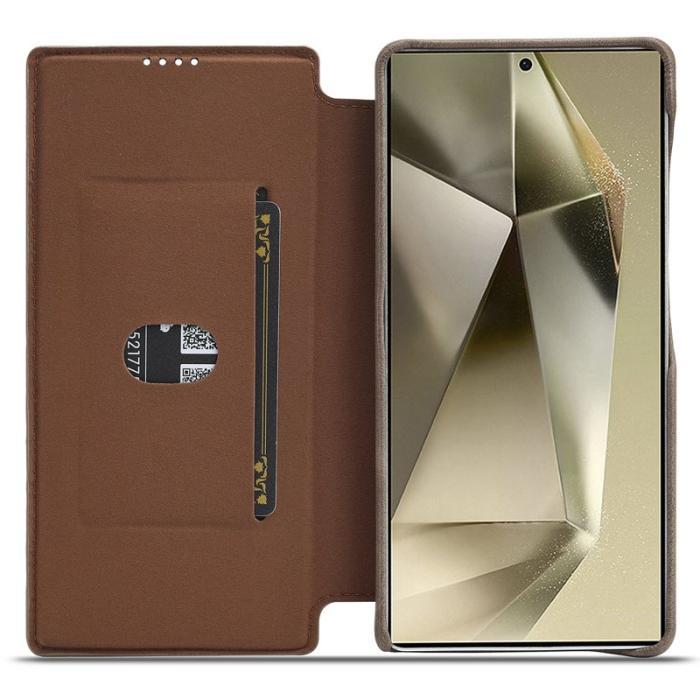 LC.imeeke - LC.IMEEKE Samsung Galaxy S25 Ultra Fodral Äkta läder - Kaffe