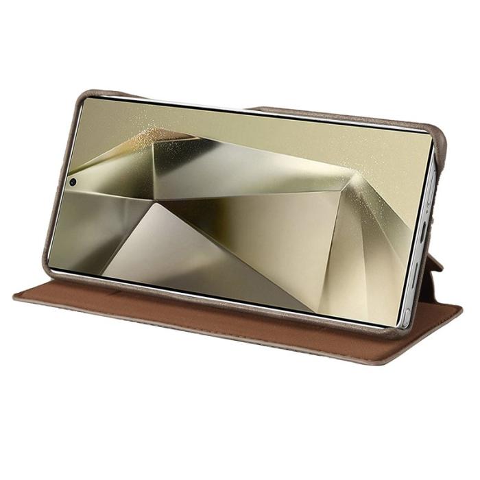 LC.imeeke - LC.IMEEKE Samsung Galaxy S25 Ultra Fodral Äkta läder - Kaffe