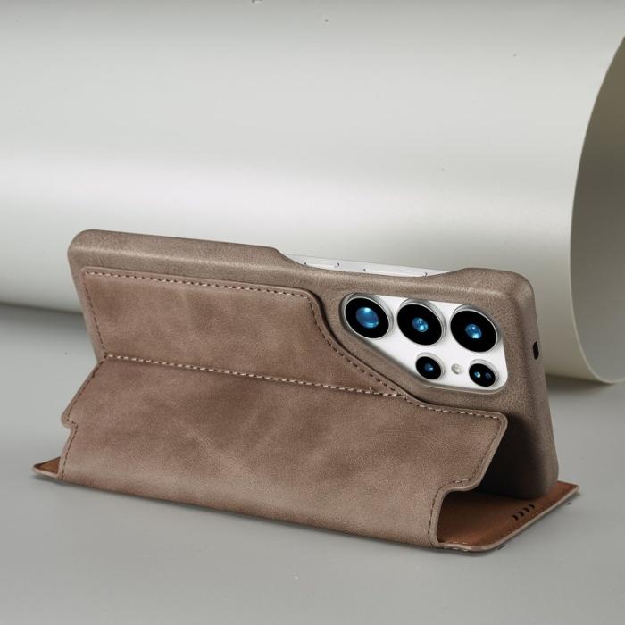 LC.imeeke - LC.IMEEKE Samsung Galaxy S25 Ultra Fodral Äkta läder - Kaffe