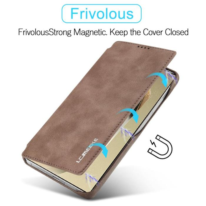 LC.imeeke - LC.IMEEKE Samsung Galaxy S25 Ultra Fodral Äkta läder - Kaffe