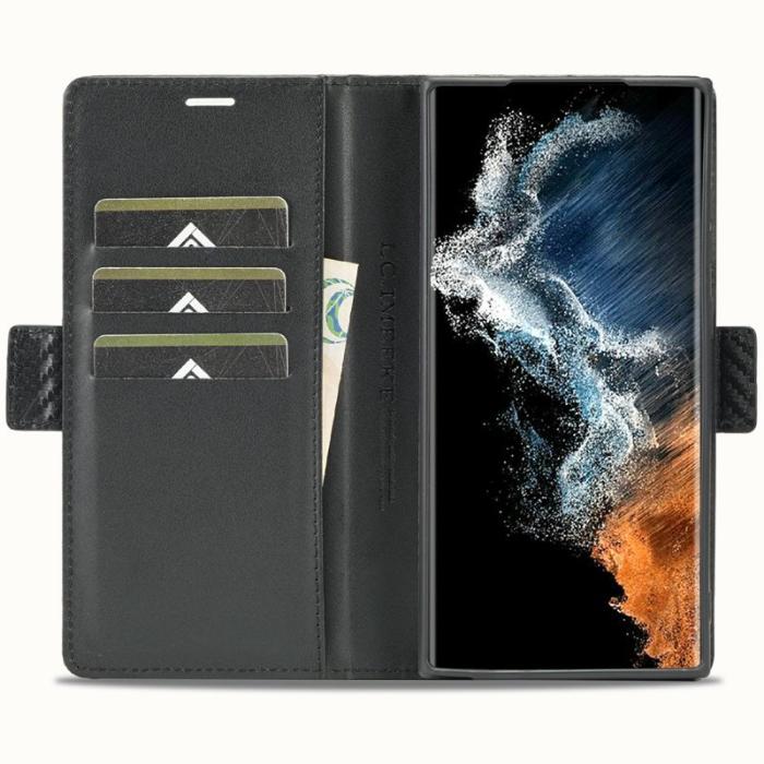 LC.imeeke - LC.IMEEKE Samsung Galaxy S25 Ultra Fodral Äkta läder - Vit