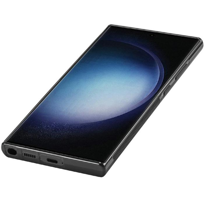 LC.imeeke - LC.IMEEKE Samsung Galaxy S25 Ultra Fodral - Kolfiber Läder - Svart