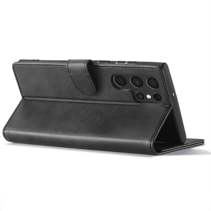 LC.imeeke - LC.IMEEKE Samsung Galaxy S25 Ultra Fodral - PU Läder - Svart