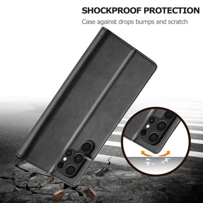 LC.imeeke - LC.IMEEKE Samsung Galaxy S25 Ultra Fodral - PU Läder - Svart