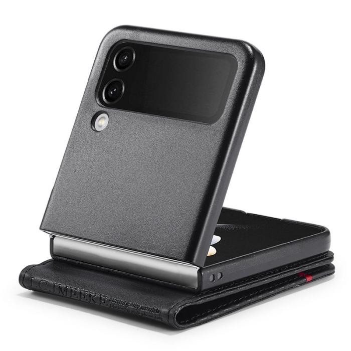 LC.imeeke - LC.IMEEKE Samsung Galaxy Z Flip3 5G Fodral PU Läder - Vit