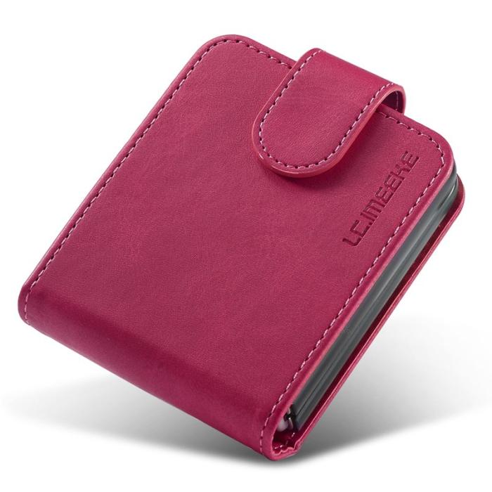 LC.imeeke - LC.IMEEKE Samsung Galaxy Z Flip3 Fodral PU Läder - Rosa