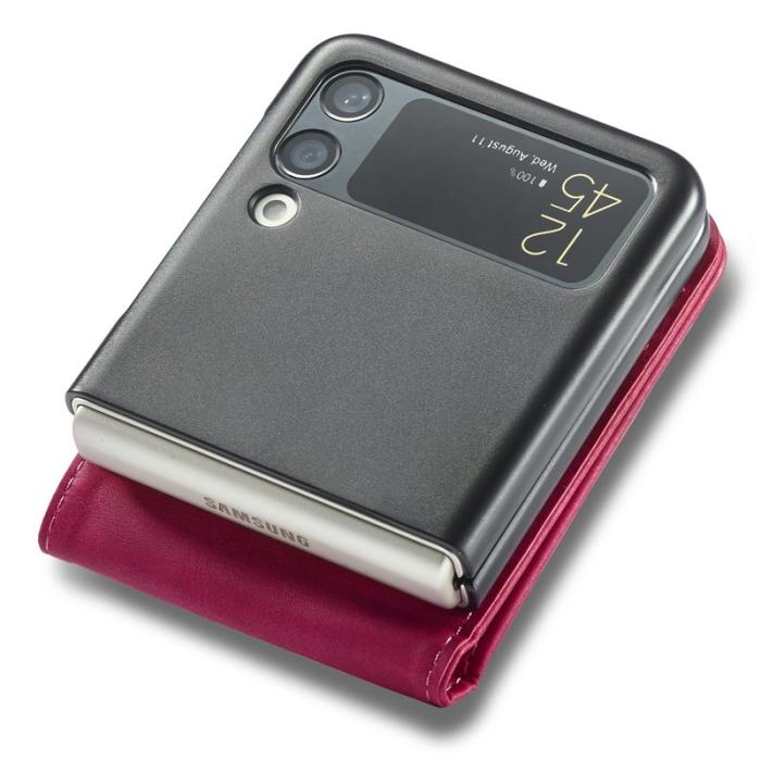 LC.imeeke - LC.IMEEKE Samsung Galaxy Z Flip3 Fodral PU Läder - Rosa