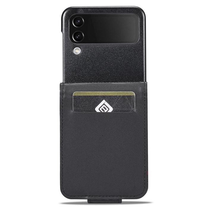 LC.imeeke - LC.IMEEKE Samsung Galaxy Z Flip3 Fodral PU Läder - Svart