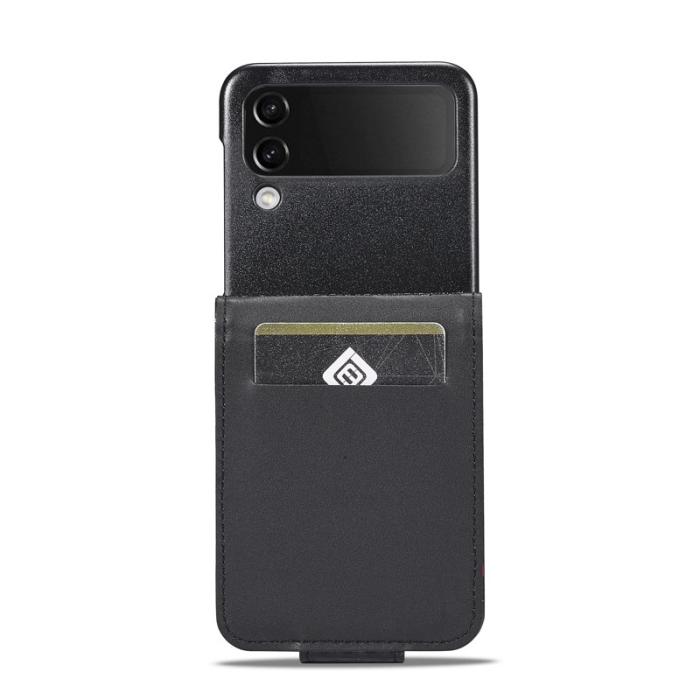 LC.imeeke - LC.IMEEKE Samsung Galaxy Z Flip4 Fodral - Äkta läder - Svart