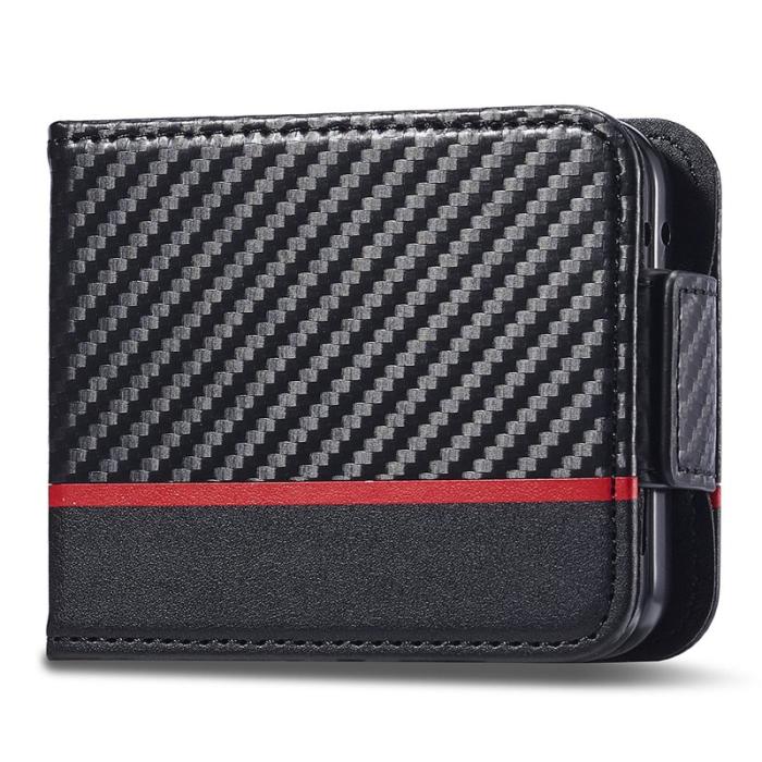 LC.imeeke - LC.IMEEKE Samsung Galaxy Z Flip5 Fodral Äkta läder - Vit