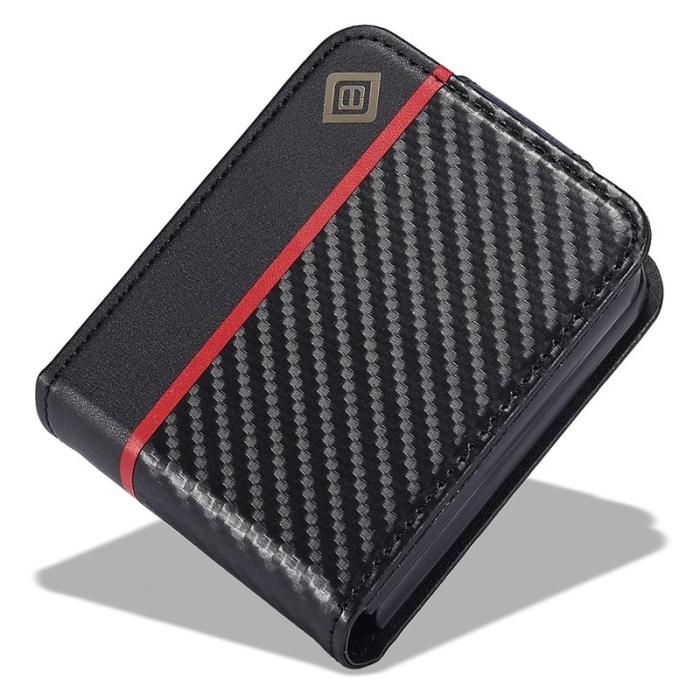 LC.imeeke - LC.IMEEKE Samsung Galaxy Z Flip5 Fodral Äkta läder - Vit