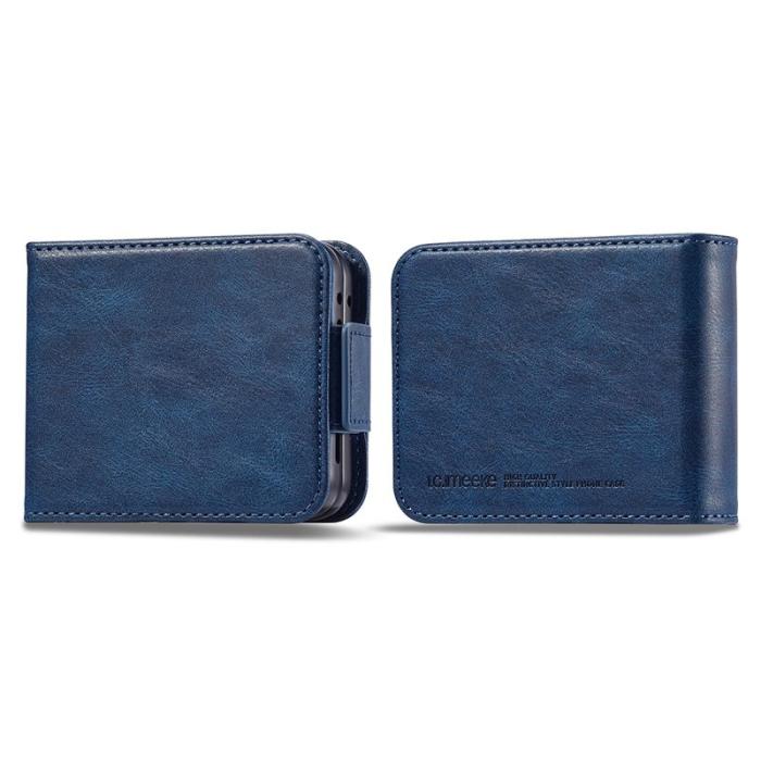 LC.imeeke - LC.IMEEKE Samsung Galaxy Z Flip5 Fodral PU Läder - Blå