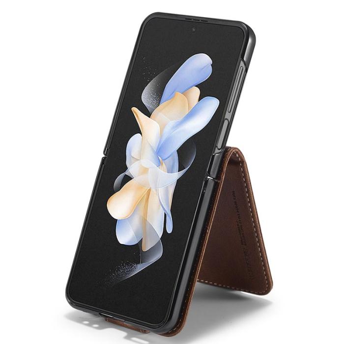 LC.imeeke - LC.IMEEKE Samsung Galaxy Z Flip5 Fodral PU Läder - Brun