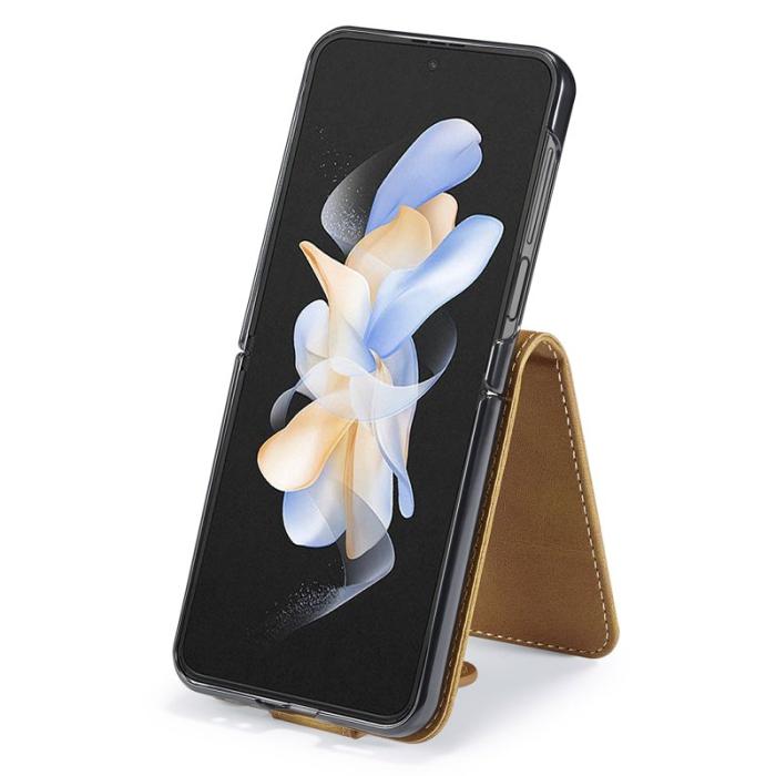 LC.imeeke - LC.IMEEKE Samsung Galaxy Z Flip5 Fodral PU Läder - Gul