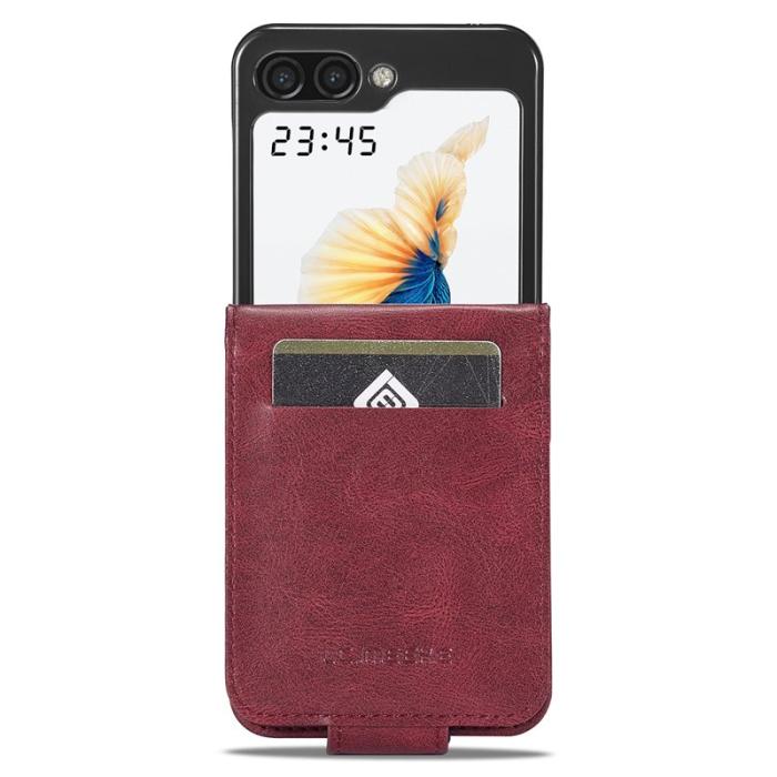 LC.imeeke - LC.IMEEKE Samsung Galaxy Z Flip5 Fodral PU Läder - Röd