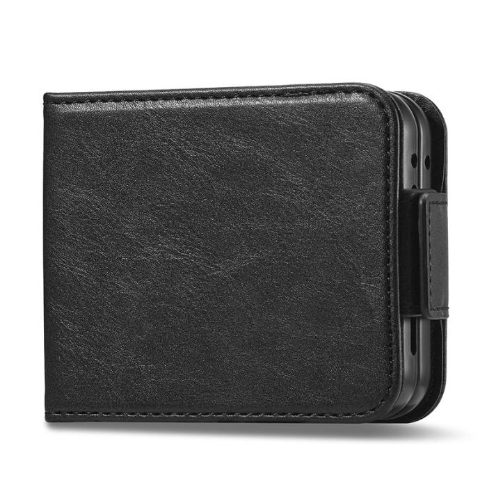 LC.imeeke - LC.IMEEKE Samsung Galaxy Z Flip5 Fodral PU Läder - Svart