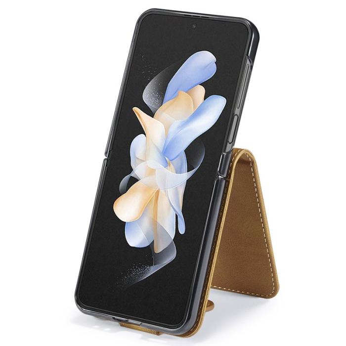 LC.imeeke - LC.IMEEKE Samsung Galaxy Z Flip7 FE Fodral Äkta läder - Gul