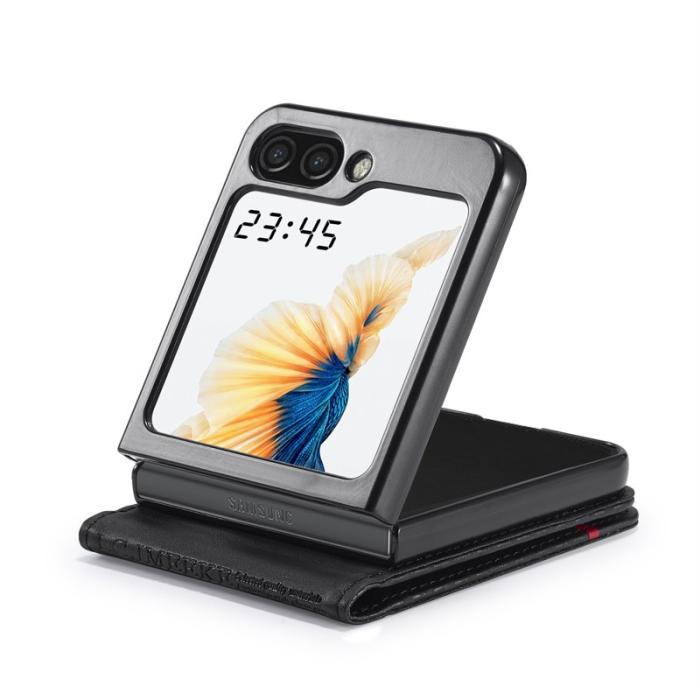 LC.imeeke - LC.IMEEKE Samsung Galaxy Z Flip7 FE Fodral Äkta läder - Vit