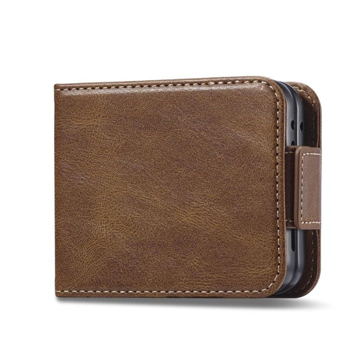 LC.imeeke - LC.IMEEKE Samsung Galaxy Z Flip7 FE Fodral PU Läder - Brun