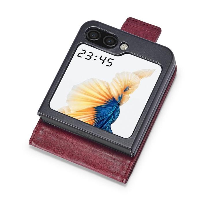 LC.imeeke - LC.IMEEKE Samsung Galaxy Z Flip7 FE Fodral PU Läder - Röd