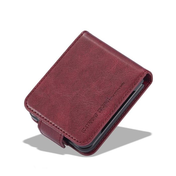 LC.imeeke - LC.IMEEKE Samsung Galaxy Z Flip7 FE Fodral PU Läder - Röd