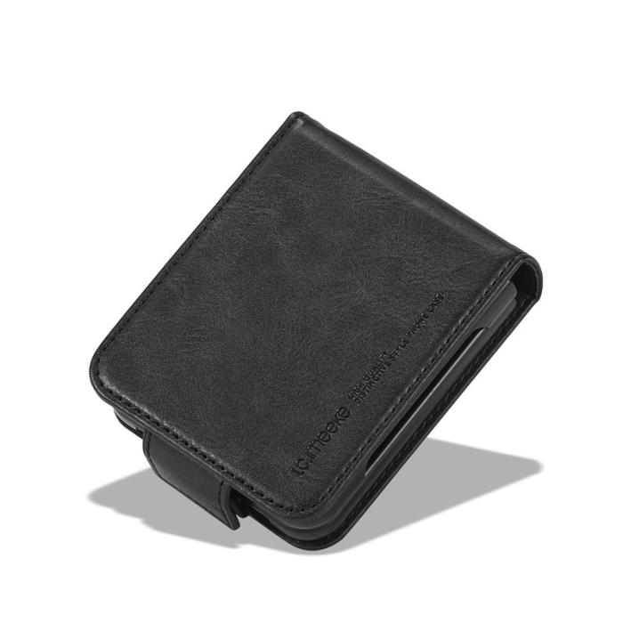 LC.imeeke - LC.IMEEKE Samsung Galaxy Z Flip7 FE Fodral PU Läder - Svart