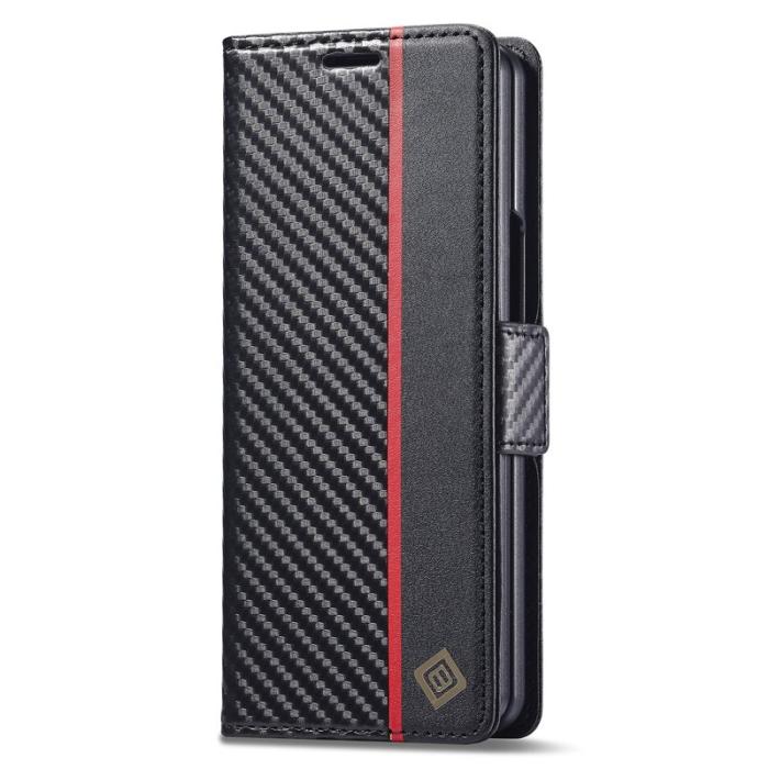 LC.imeeke - LC.IMEEKE Samsung Galaxy Z Fold3 5G Fodral Äkta läder - Vit