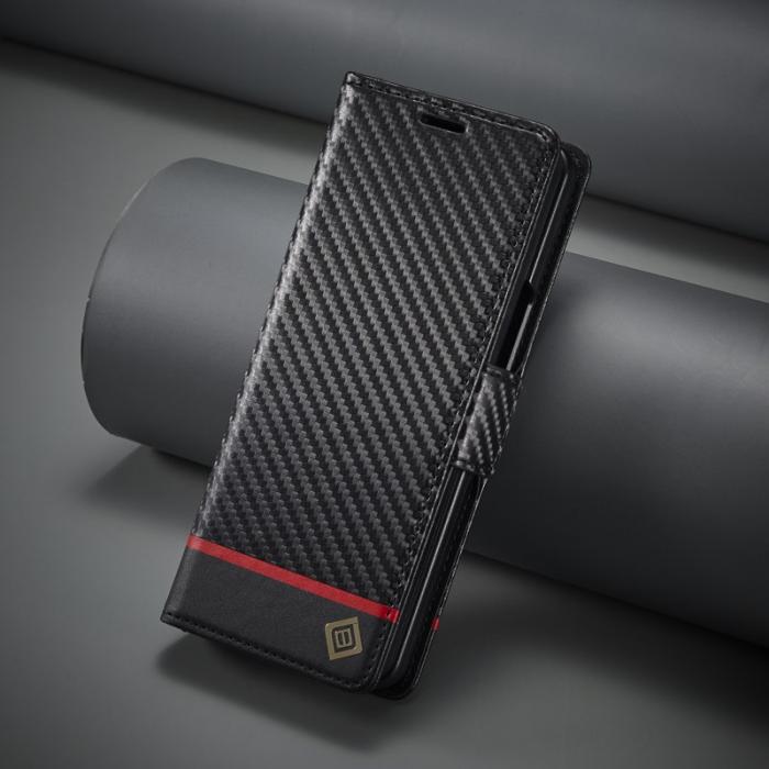 LC.imeeke - LC.IMEEKE Samsung Galaxy Z Fold4 5G Fodral Äkta läder - Svart