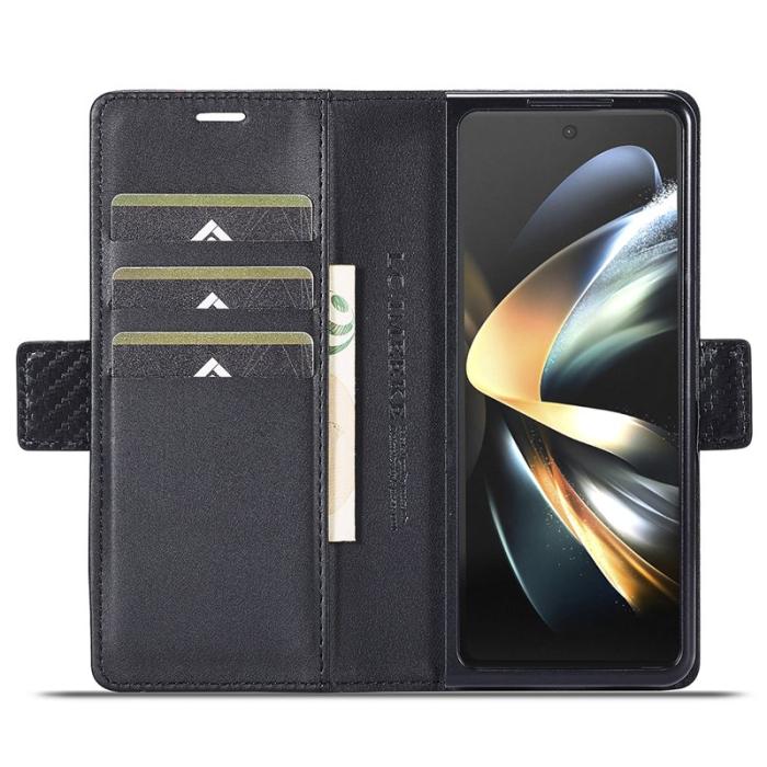 LC.imeeke - LC.IMEEKE Samsung Galaxy Z Fold4 5G Fodral Äkta läder - Vit