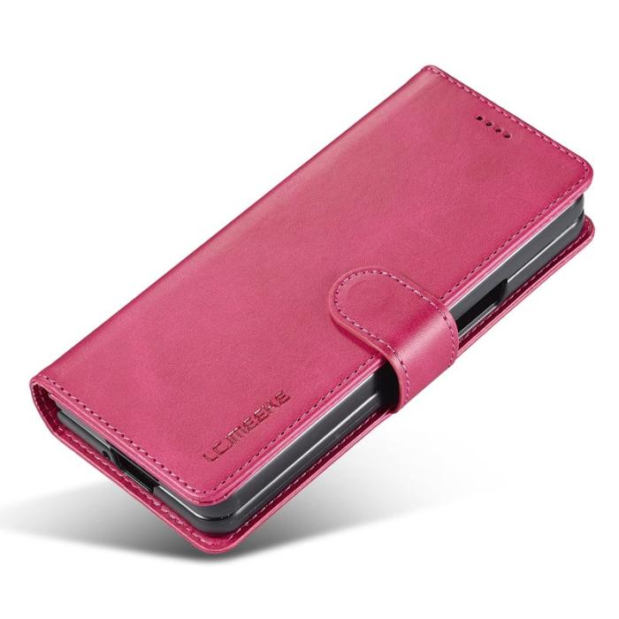 LC.imeeke - LC.IMEEKE Samsung Galaxy Z Fold5 Fodral Äkta läder - Rosa