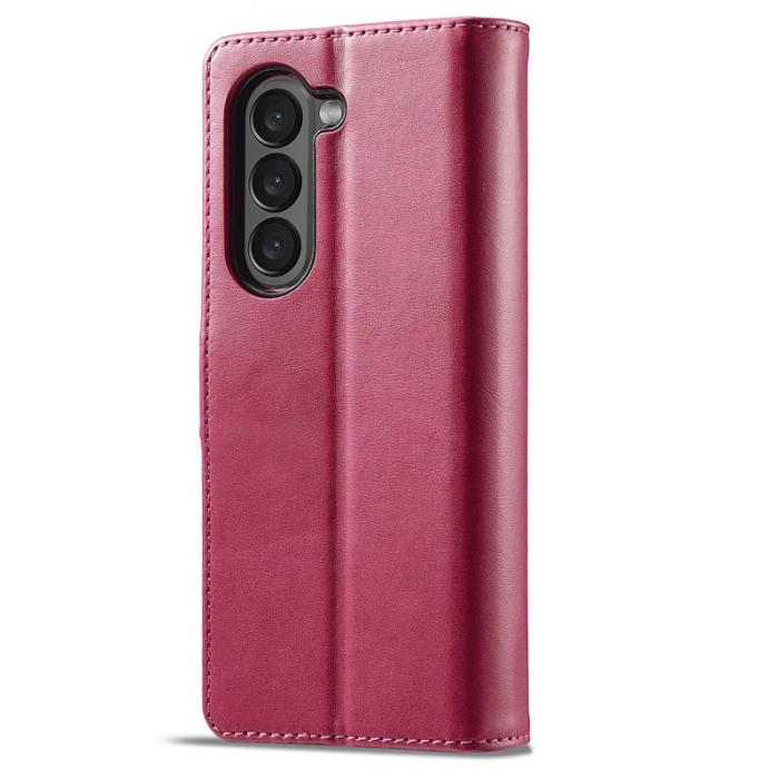 LC.imeeke - LC.IMEEKE Samsung Galaxy Z Fold5 Fodral Äkta läder - Rosa