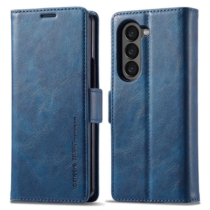 LC.imeeke - LC.IMEEKE Samsung Galaxy Z Fold5 Fodral Wallet PU Läder - Blå
