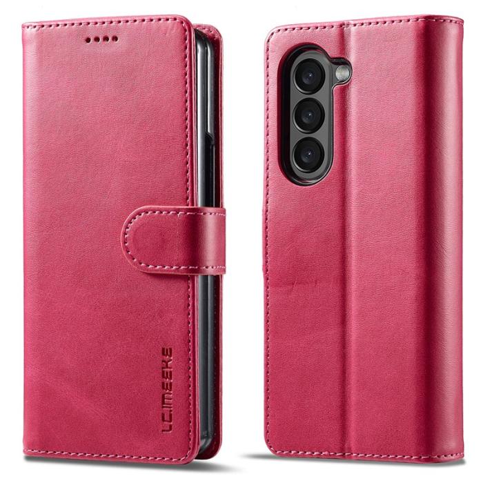 LC.imeeke - LC.IMEEKE Samsung Galaxy Z Fold6 Fodral Äkta läder - Rosé