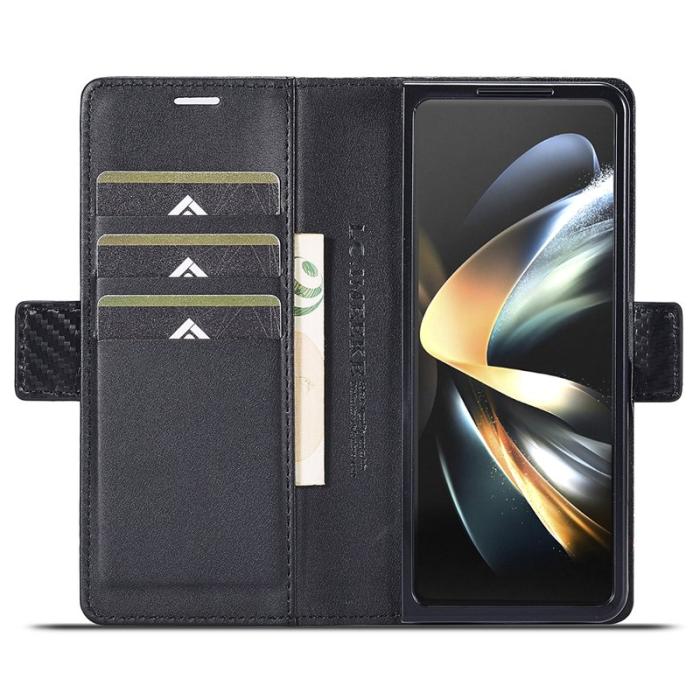 LC.imeeke - LC.IMEEKE Samsung Galaxy Z Fold6 Plånboksfodral Konstläder - Vit
