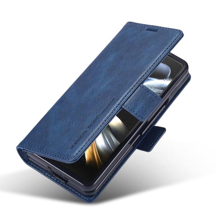 LC.imeeke - LC.IMEEKE Samsung Galaxy Z Fold6 Plånboksfodral Konstläder - Blå