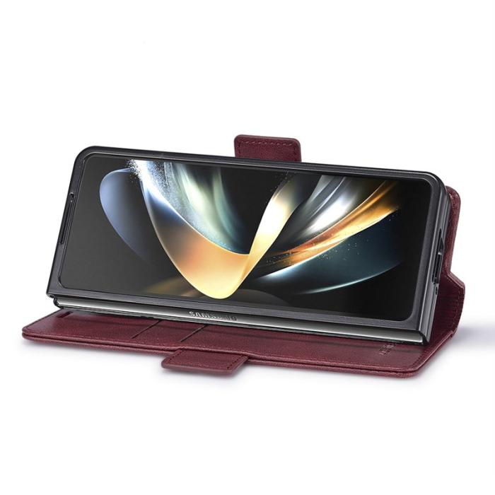 LC.imeeke - LC.IMEEKE Samsung Galaxy Z Fold6 Plånboksfodral Konstläder - Röd