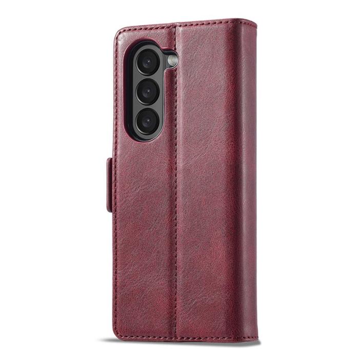 LC.imeeke - LC.IMEEKE Samsung Galaxy Z Fold6 Plånboksfodral Konstläder - Röd