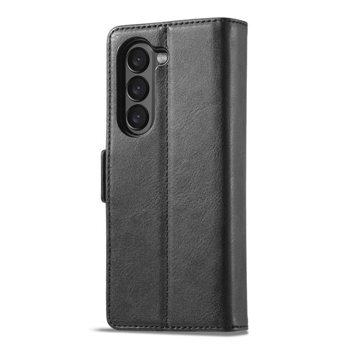 LC.imeeke - LC.IMEEKE Samsung Galaxy Z Fold6 Plånboksfodral Konstläder - Svart