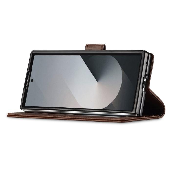 LC.imeeke - LC.IMEEKE Samsung Galaxy Z Fold7 Fodral Äkta läder - Brun