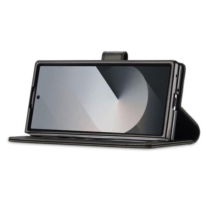 LC.imeeke - LC.IMEEKE Samsung Galaxy Z Fold7 Fodral PU Läder - Svart