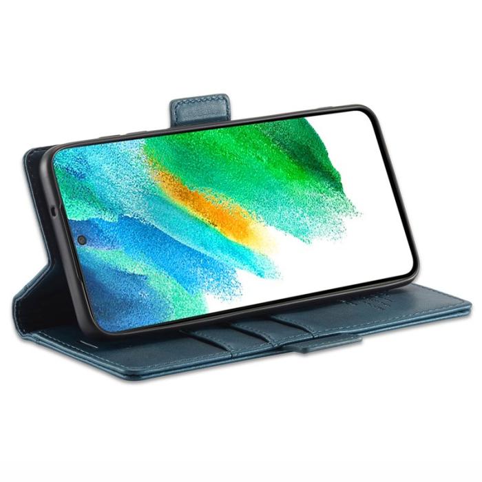 LC.imeeke - LC.IMEEKE Stand Wallet Function Fodral i PU-läder - Blå