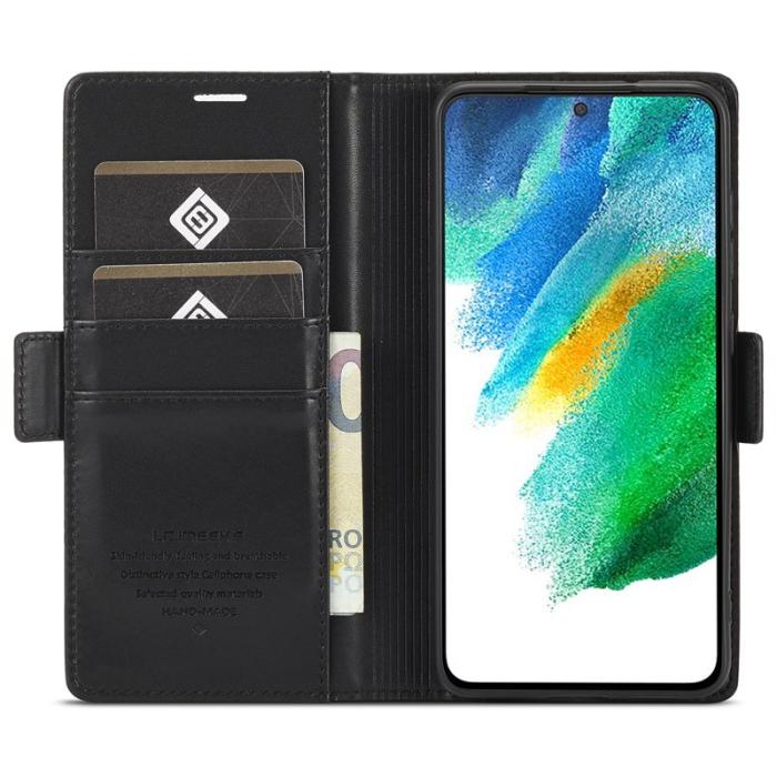 LC.imeeke - LC.IMEEKE Stand Wallet Function Fodral PU Läder - Svart