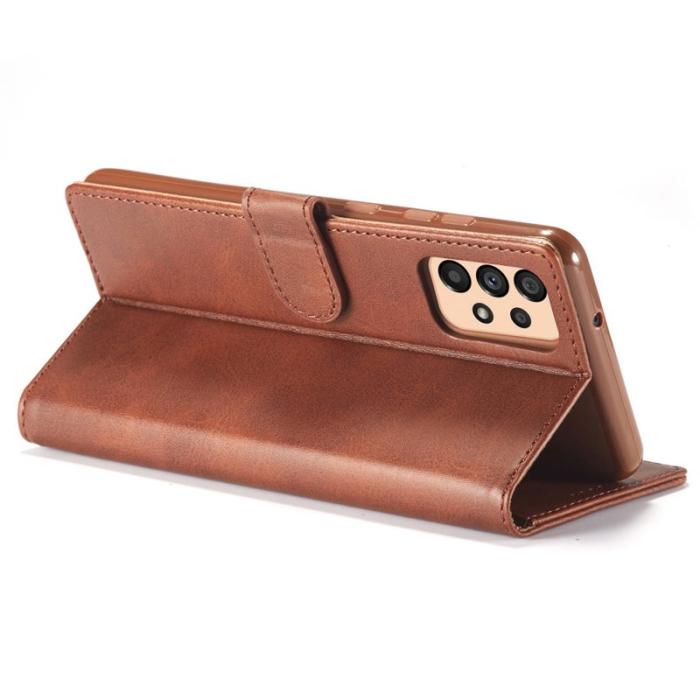 LC.imeeke - LC.IMEEKE Textured Leather Wallet Fodral Samsung Galaxy A33 5G - Röd