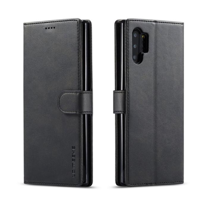 LC.imeeke - LC.IMEEKE Wallet Design för Samsung Galaxy A32 5G - Svart