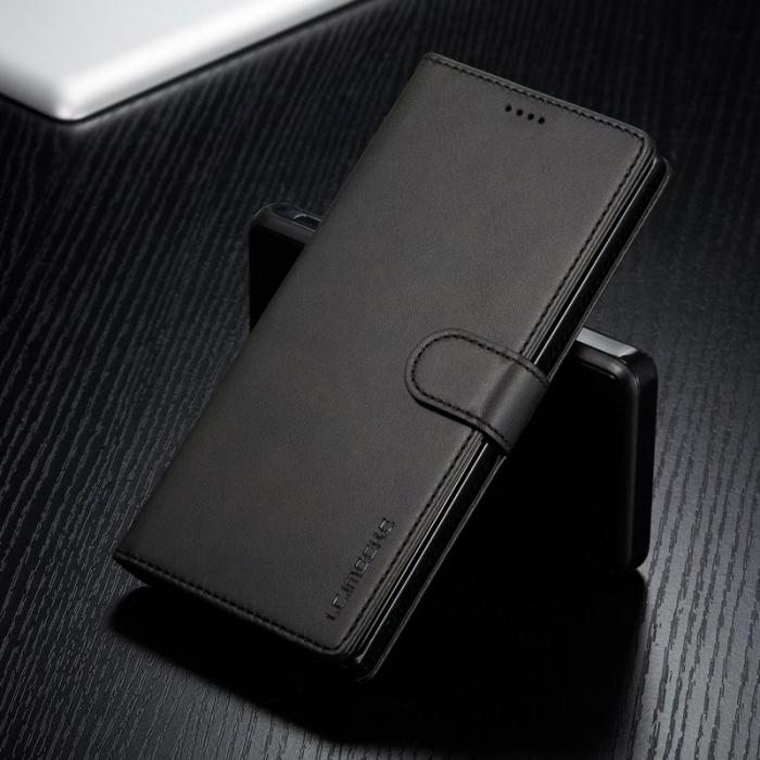 LC.imeeke - LC.IMEEKE Wallet Design för Samsung Galaxy A32 5G - Svart