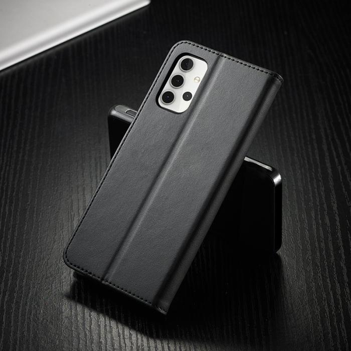 LC.imeeke - LC.IMEEKE Wallet Design för Samsung Galaxy A32 5G - Svart