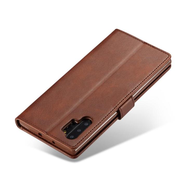 LC.imeeke - LC.IMEEKE Wallet Design Samsung Galaxy A32 5G Skal - Kaffe