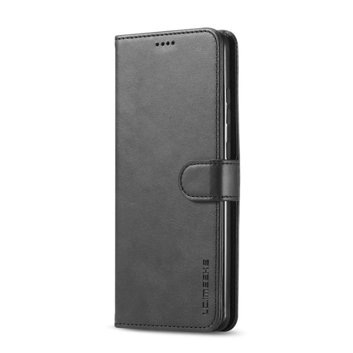 LC.imeeke - LC.IMEEKE Wallet Fodral för Samsung Galaxy S20 Ultra - Äkta läder - Svart